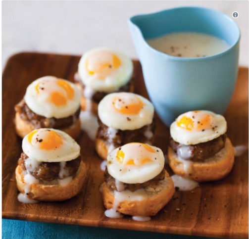 burgers with poached egg 
