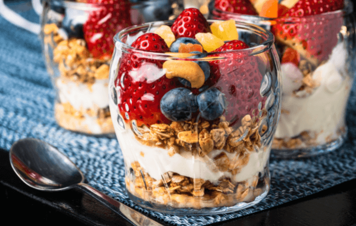 "5 Simple and Nutritious Breakfast Ideas to Kickstart Your Day"
Greek yogurt with granola and fruit 
readersride.com